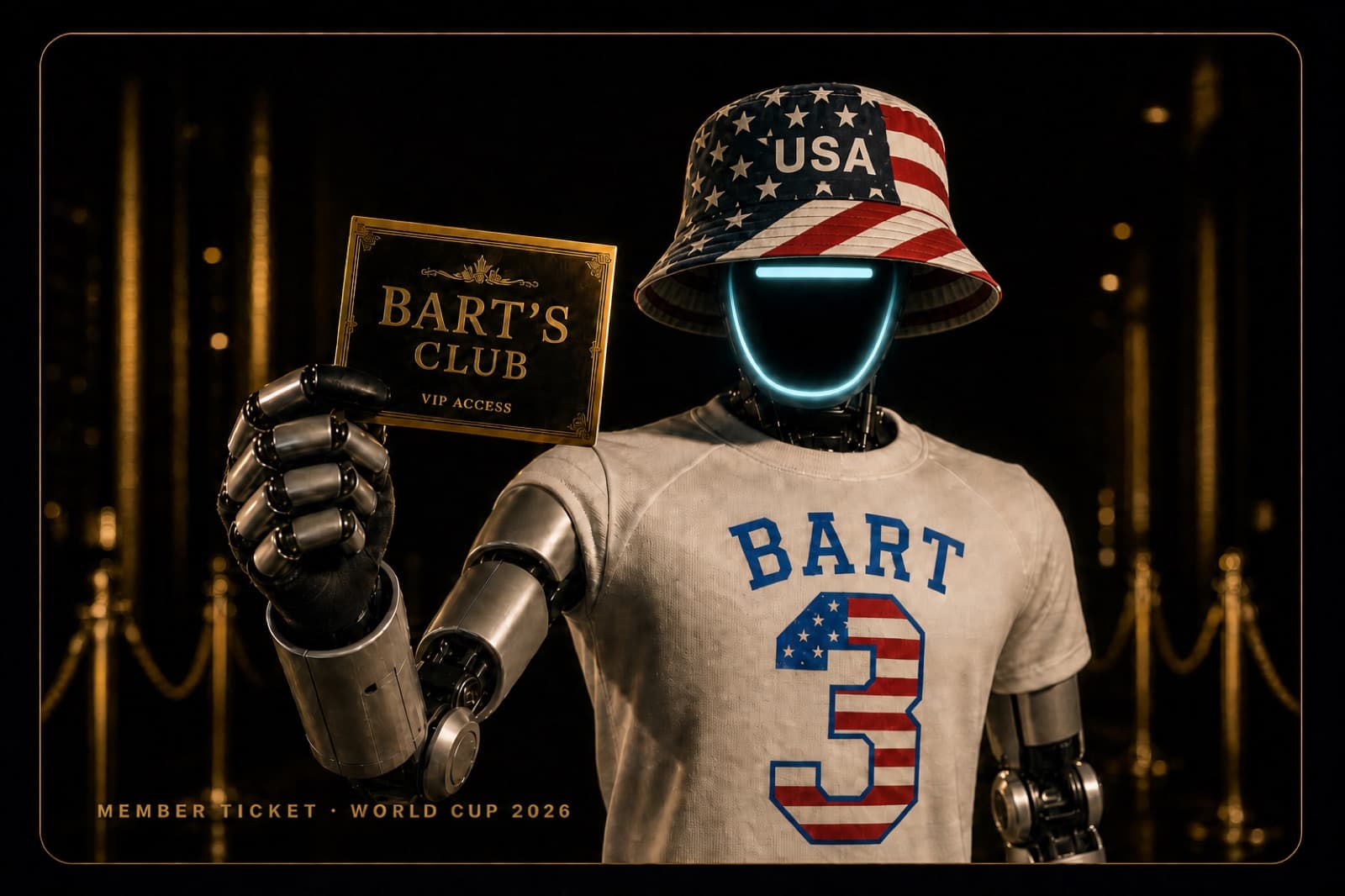 Bart's Club — golden member ticket